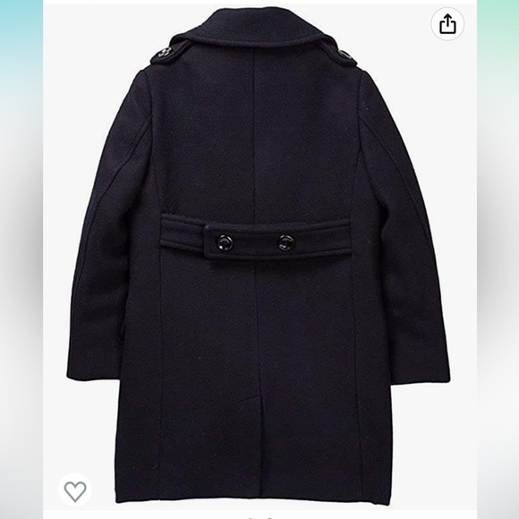 Isaac mizrahi boy’s single breasted wool overcoat - Picture 3 of 6